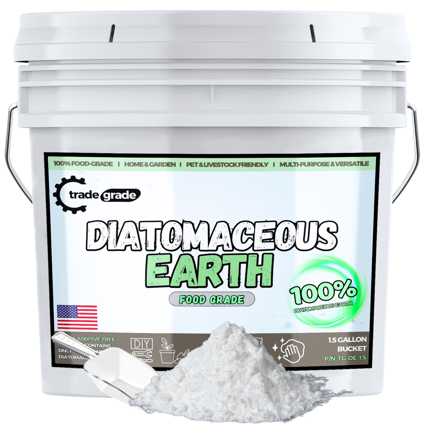 Diatomaceous Earth Powder for Plants, Home, and Pets | Multi-Purpose Diatomaceous Earth for Gardening, Soil Improvement, and Indoor Use