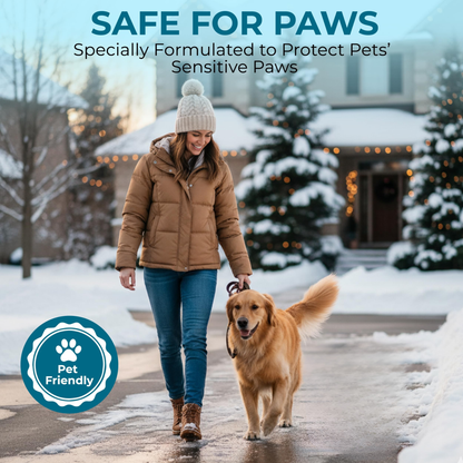 TradeGrade Pet-Friendly Ice Melt – Fast-Acting Magnesium Chloride Formula | Pet & Child Safe | Safer for Concrete, Decks & Landscaping | Works Down to -10°F | Premium De-Icer in 10lb Shaker Bottle