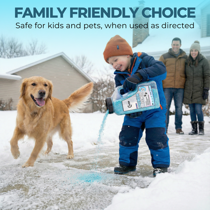 TradeGrade Pet-Friendly Ice Melt – Fast-Acting Magnesium Chloride Formula | Pet & Child Safe | Safer for Concrete, Decks & Landscaping | Works Down to -10°F | Premium De-Icer in 10lb Shaker Bottle