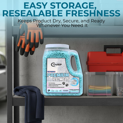 TradeGrade Pet-Friendly Ice Melt – Fast-Acting Magnesium Chloride Formula | Pet & Child Safe | Safer for Concrete, Decks & Landscaping | Works Down to -10°F | Premium De-Icer in 10lb Shaker Bottle