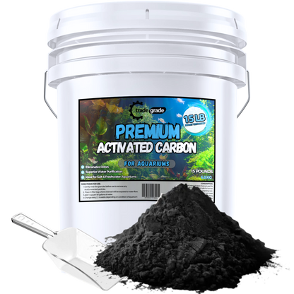 TradeGrade Premium Activated Carbon – Bulk Bucket | High-Performance Aquarium Filter Media for Crystal Clear Water | Granulated Activated Charcoal for Fish Tank Filters & Water Purification