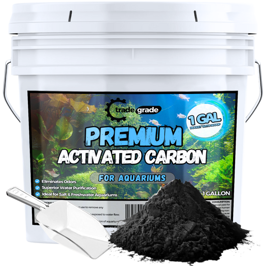 TradeGrade Premium Activated Carbon – Bulk Bucket | High-Performance Aquarium Filter Media for Crystal Clear Water | Granulated Activated Charcoal for Fish Tank Filters & Water Purification