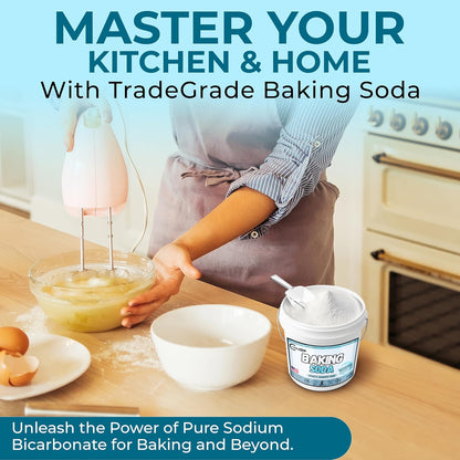 TradeGrade Pure Baking Soda Powder Food-Grade Sodium Bicarbonate Powder for Cooking, Cleaning & Deodorizing