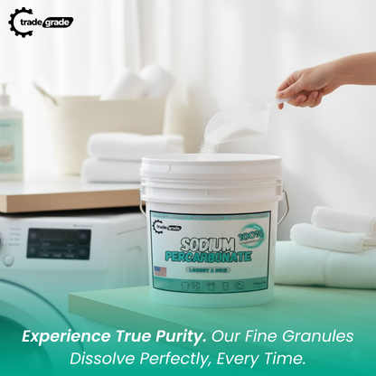 TradeGrade Sodium Percarbonate Powder – Oxygen Bleach Powder for Laundry, Home & Outdoor Cleaning – Unscented Multi-Purpose Cleaner and Stain Remover in Resealable Bucket