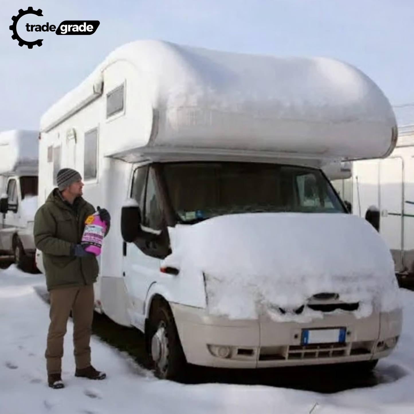 TradeGrade Premium Blend RV Antifreeze for Winterizing – Marine Antifreeze -75°F Freezing Point Protection, 1 Gallon, Pink Winterizing Fluid for Boats, Pools, Spas, Campers, Vacation Homes