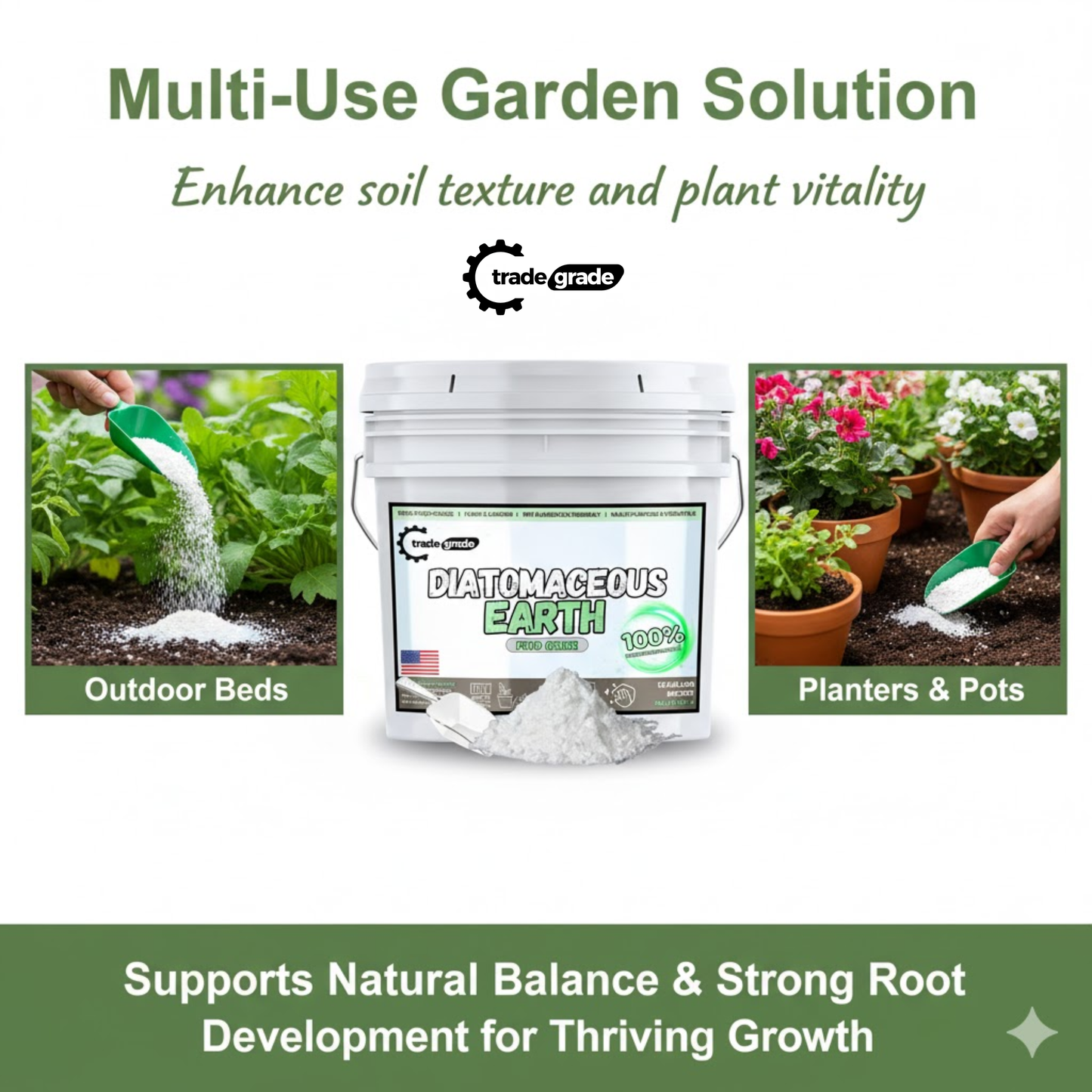 Diatomaceous Earth Powder for Plants, Home, and Pets | Multi-Purpose Diatomaceous Earth for Gardening, Soil Improvement, and Indoor Use