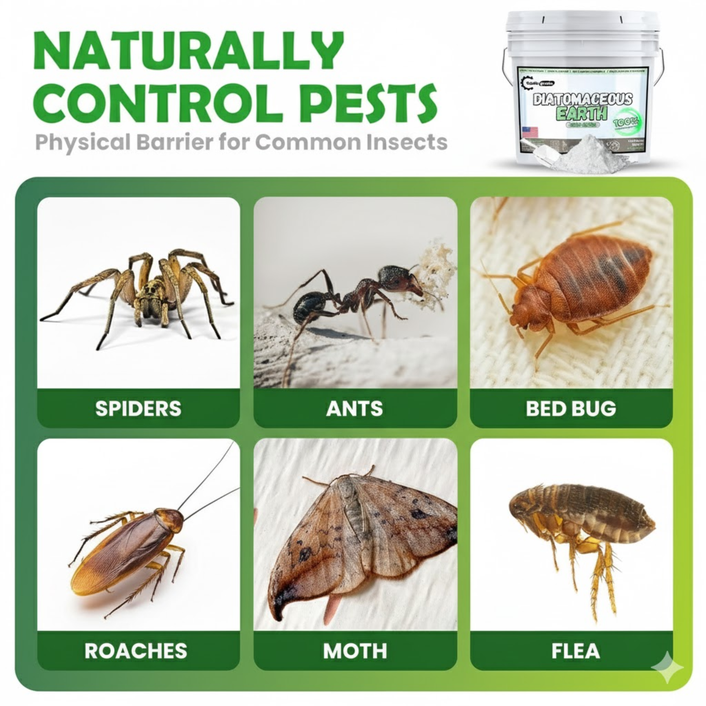 Diatomaceous Earth Powder for Plants, Home, and Pets | Multi-Purpose Diatomaceous Earth for Gardening, Soil Improvement, and Indoor Use