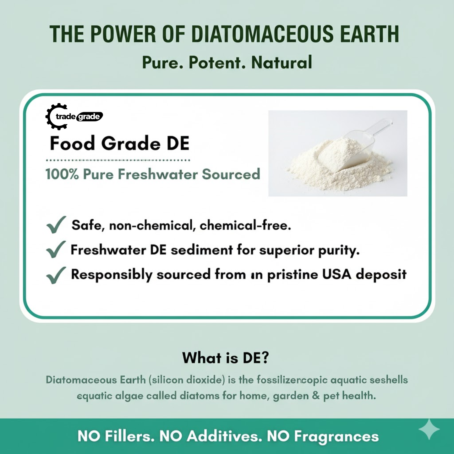 Diatomaceous Earth Powder for Plants, Home, and Pets | Multi-Purpose Diatomaceous Earth for Gardening, Soil Improvement, and Indoor Use