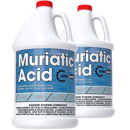 TradeGrade Muriatic Acid for Swimming Pools & Spas – Muriatic Acid for Pools (HCL), pH Reducer for Water Balancing, Concrete Cleaner