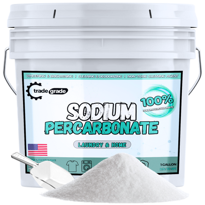 TradeGrade Sodium Percarbonate Powder – Oxygen Bleach Powder for Laundry, Home & Outdoor Cleaning – Unscented Multi-Purpose Cleaner and Stain Remover in Resealable Bucket