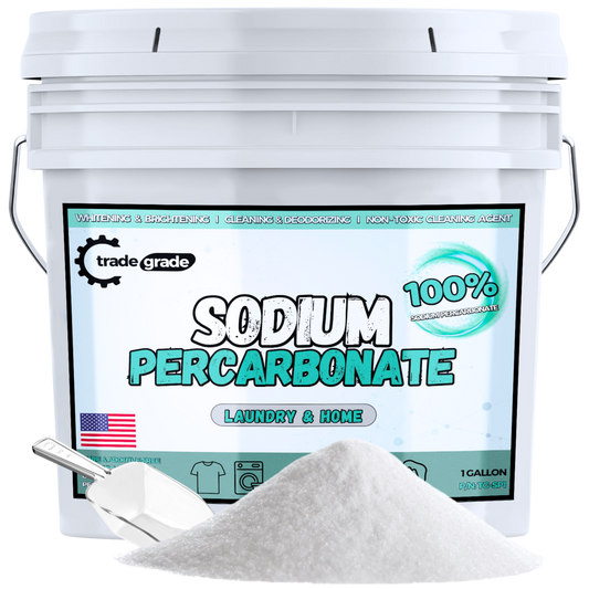 TradeGrade Sodium Percarbonate Powder – Oxygen Bleach Powder for Laundry, Home & Outdoor Cleaning – Unscented Multi-Purpose Cleaner and Stain Remover in Resealable Bucket