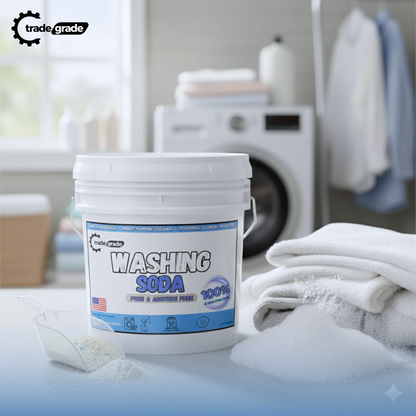 TradeGrade Washing Soda for Laundry – Sodium Carbonate Soda Ash, Natural Laundry Booster, Stain Remover & Household Cleaner