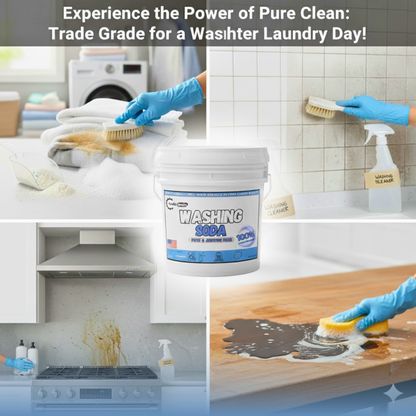 TradeGrade Washing Soda for Laundry – Sodium Carbonate Soda Ash, Natural Laundry Booster, Stain Remover & Household Cleaner