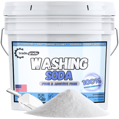 TradeGrade Washing Soda for Laundry – Sodium Carbonate Soda Ash, Natural Laundry Booster, Stain Remover & Household Cleaner