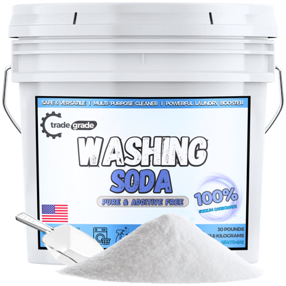 TradeGrade Washing Soda for Laundry – Sodium Carbonate Soda Ash, Natural Laundry Booster, Stain Remover & Household Cleaner
