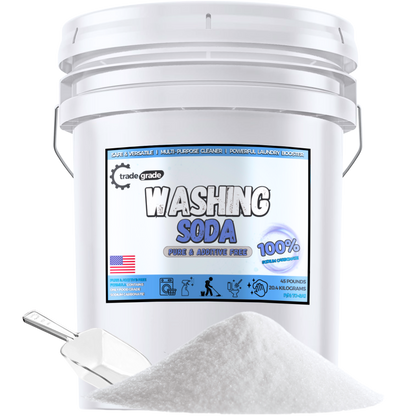TradeGrade Washing Soda for Laundry – Sodium Carbonate Soda Ash, Natural Laundry Booster, Stain Remover & Household Cleaner