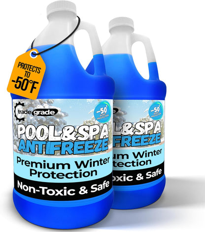 TradeGrade Spa and Pool Antifreeze for Winterizing Inground & Above Ground | 1 Gallon | 50°F Freezing Point Protection