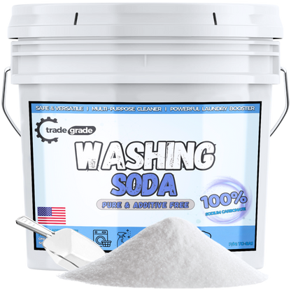 TradeGrade Washing Soda for Laundry – Sodium Carbonate Soda Ash, Natural Laundry Booster, Stain Remover & Household Cleaner